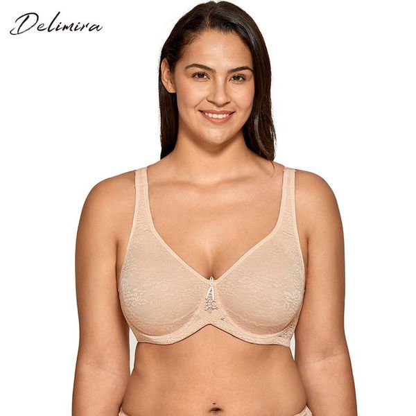 delimira women's plus size full coverage underwire non padded smooth lace bra 32-48 c dd e f g h, Red;black
delimira women's plus size full coverage underwire non padded smooth lace bra 32-48 c dd e f g h, Red;black