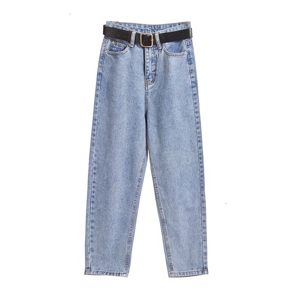 new 2021 womens harem pants high waist jeans casual denim trousers pantalon femme vintage with belt n9om, Blue
new 2021 womens harem pants high waist jeans casual denim trousers pantalon femme vintage with belt n9om, Blue