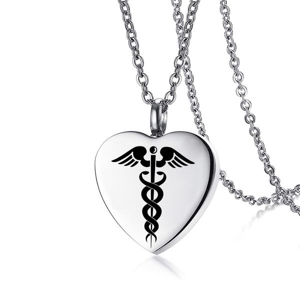 cremation urn memorial jewelry silver heart caduceus angel nursing themed pendant necklace man and women necklace keepsake
cremation urn memorial jewelry silver heart caduceus angel nursing themed pendant necklace man and women necklace keepsake
