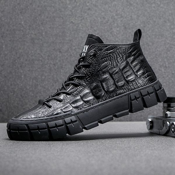 brand new men leather casual shoes crocodile print men high spring autumn flat shoes cool leisure sneakers loafers, Black
brand new men leather casual shoes crocodile print men high spring autumn flat shoes cool leisure sneakers loafers, Black