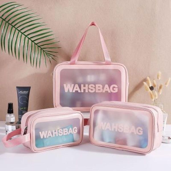 storage bags women's cosmetic bag water proof pvc handbag translucent frosted wash cosmetics travel supplies multifunctional
storage bags women's cosmetic bag water proof pvc handbag translucent frosted wash cosmetics travel supplies multifunctional