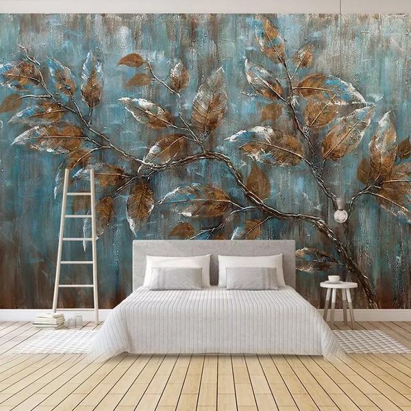 custom mural wallpaper for bedroom european style oil painting tree leaves art background wall living room decoration painting
custom mural wallpaper for bedroom european style oil painting tree leaves art background wall living room decoration painting