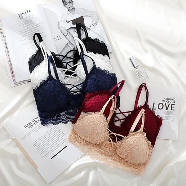 bras women lace bra floral padded bralette bralet cross bustier tow hook-and-eye underwear crop, Red;black
bras women lace bra floral padded bralette bralet cross bustier tow hook-and-eye underwear crop, Red;black