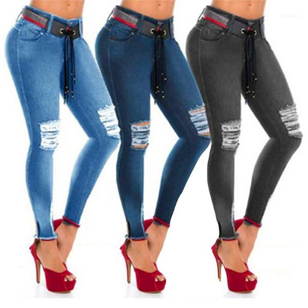 women's jeans women's women low waisted skinny hole high elastic shred stretch slim pants calf length pencil with button four seas, Blue
women's jeans women's women low waisted skinny hole high elastic shred stretch slim pants calf length pencil with button four seas, Blue