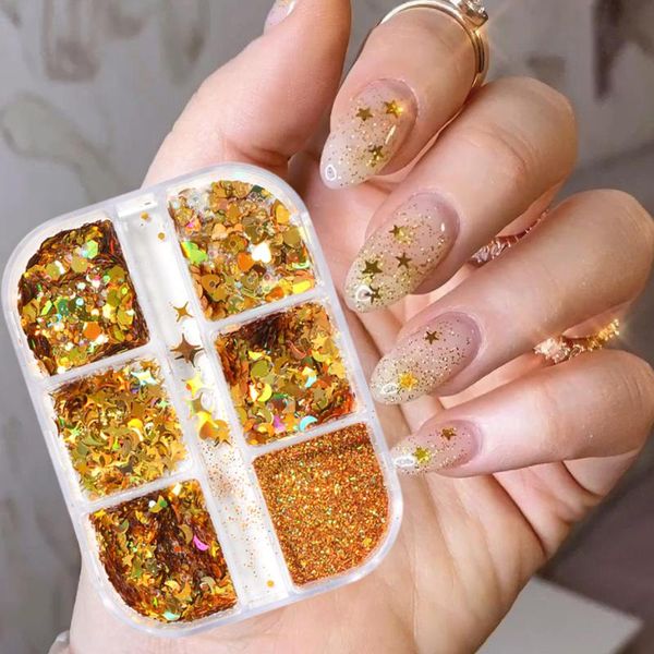 nail glitter 6 grid mermaid gold silver shiny candy sparkly 3d hexagon star sequins spangle polish art decoration tr1909-02, Silver;gold
nail glitter 6 grid mermaid gold silver shiny candy sparkly 3d hexagon star sequins spangle polish art decoration tr1909-02, Silver;gold