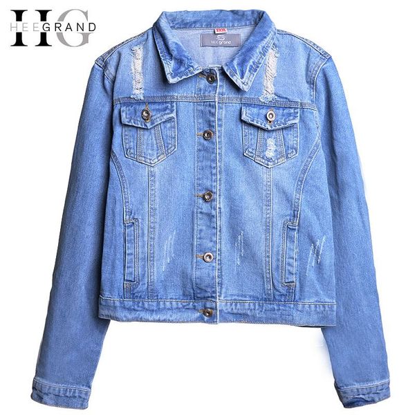 women's jackets hee grand size s-5xl denim jacket women 2021 long sleeve hole light washed short jeans frayed fashion girls coats wwj84, Black;brown
women's jackets hee grand size s-5xl denim jacket women 2021 long sleeve hole light washed short jeans frayed fashion girls coats wwj84, Black;brown