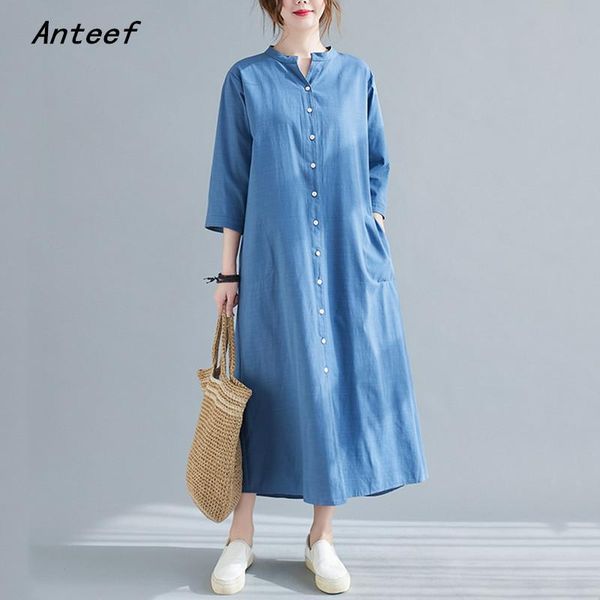 casual dresses cotton linen plus size vintage for women loose long summer shirt dress elegant clothes 2021 ladies sundress, Black;gray
casual dresses cotton linen plus size vintage for women loose long summer shirt dress elegant clothes 2021 ladies sundress, Black;gray
