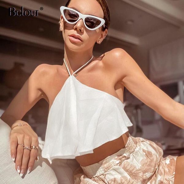 women's tanks & camis bclout backless halter cami lady lace up white vest women 2021 summer casual ruffle crop female tank
women's tanks & camis bclout backless halter cami lady lace up white vest women 2021 summer casual ruffle crop female tank