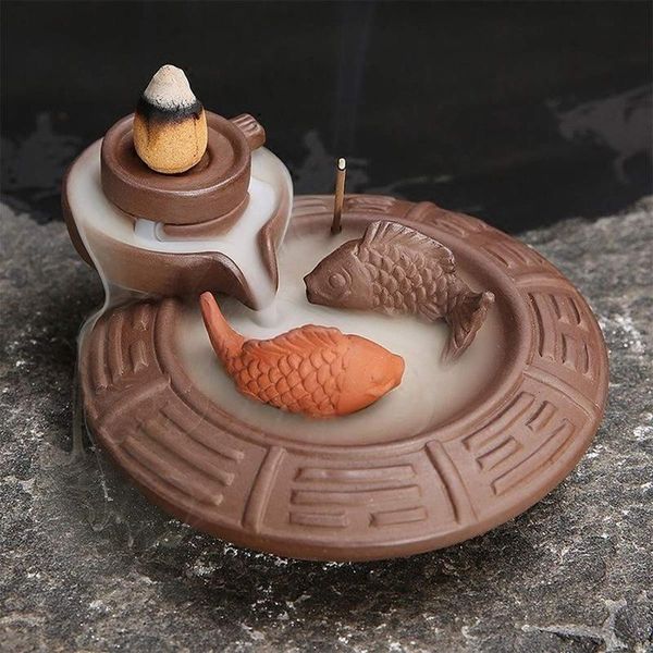 fragrance lamps incense-n-wish fish backflow incense burner luck zen ceramic aroma air vaporize stove purple sand vintage handicraft dropshi
fragrance lamps incense-n-wish fish backflow incense burner luck zen ceramic aroma air vaporize stove purple sand vintage handicraft dropshi
