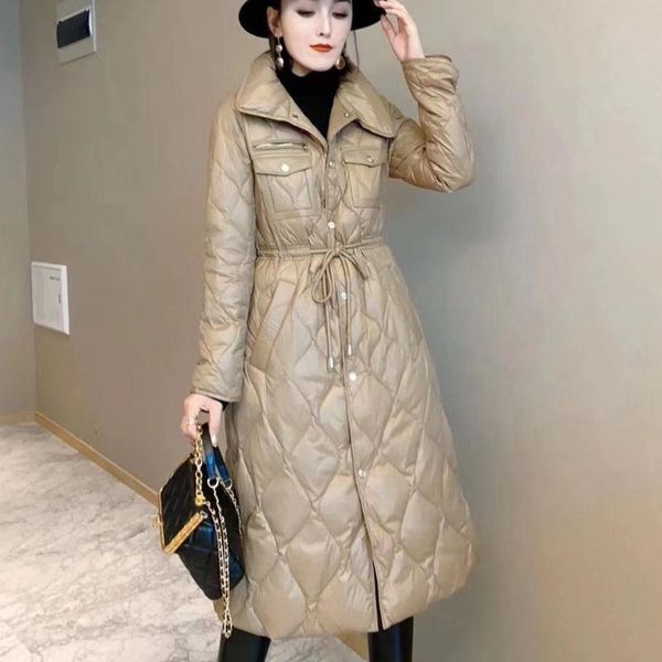 over the knee down jacket women's european 2021 winter wear new korean style waist closing slim white duck down coat, Black
over the knee down jacket women's european 2021 winter wear new korean style waist closing slim white duck down coat, Black