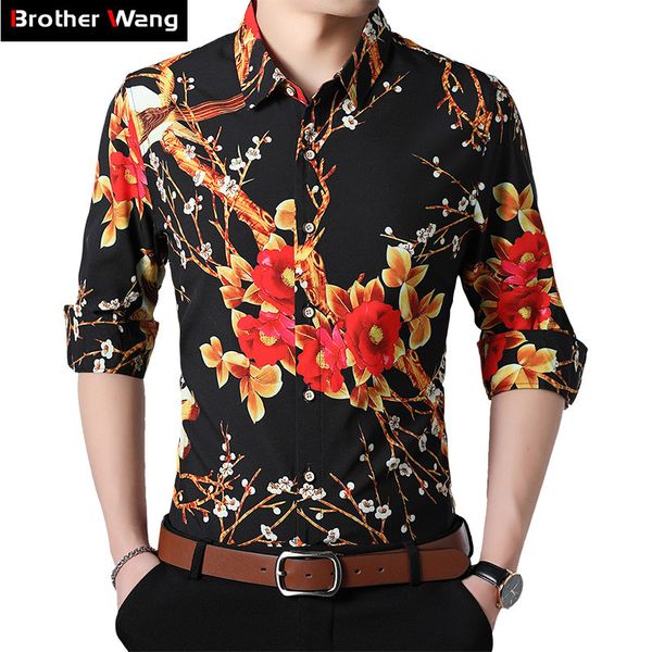 2021 autumn new men's flower fashion casual hawaii slim long-sleeved shirt male brand clothes big size 5xl 6xl 7xl u2l3, White;black
2021 autumn new men's flower fashion casual hawaii slim long-sleeved shirt male brand clothes big size 5xl 6xl 7xl u2l3, White;black