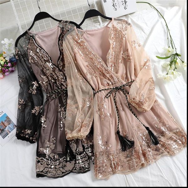 spring tie bow v neck sequined playsuits women bodycon floral embroidery jumpsuits female long sleeve mesh rompers bodysuit 1275, Black;white
spring tie bow v neck sequined playsuits women bodycon floral embroidery jumpsuits female long sleeve mesh rompers bodysuit 1275, Black;white