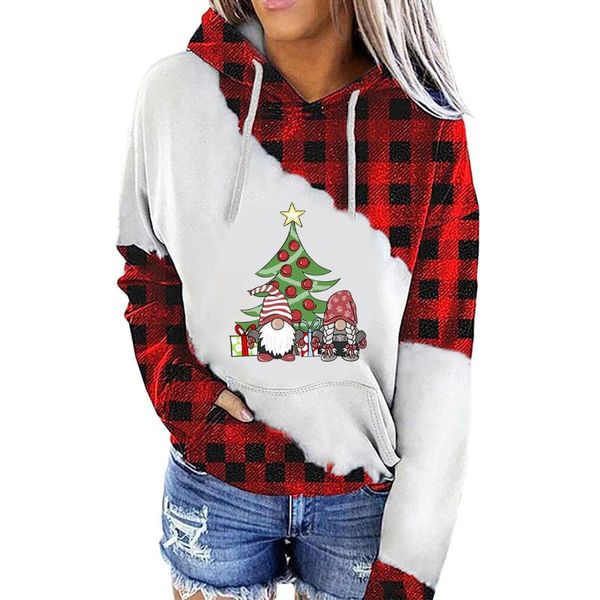 women's hoodies & sweatshirts stitching lattice christmas tree print ladies printed color block hooded long sleeve pullover sweatshirt, Black
women's hoodies & sweatshirts stitching lattice christmas tree print ladies printed color block hooded long sleeve pullover sweatshirt, Black