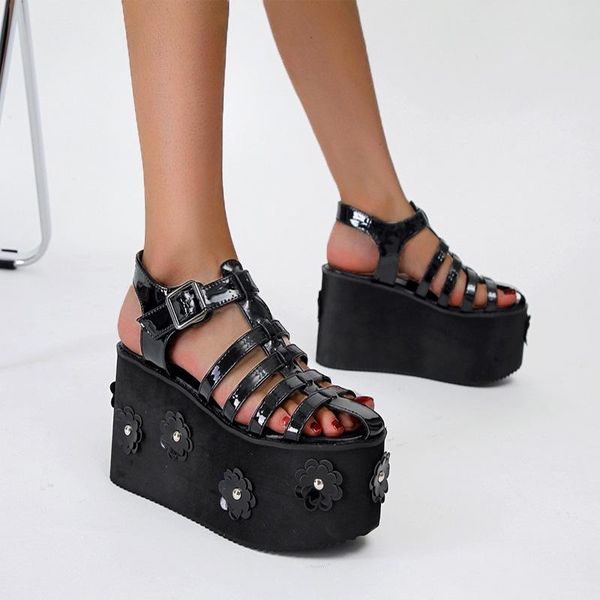 dress shoes leopard land summer casual platform women's fashion with color matching flowers roman baotou sandals cwf, Black
dress shoes leopard land summer casual platform women's fashion with color matching flowers roman baotou sandals cwf, Black