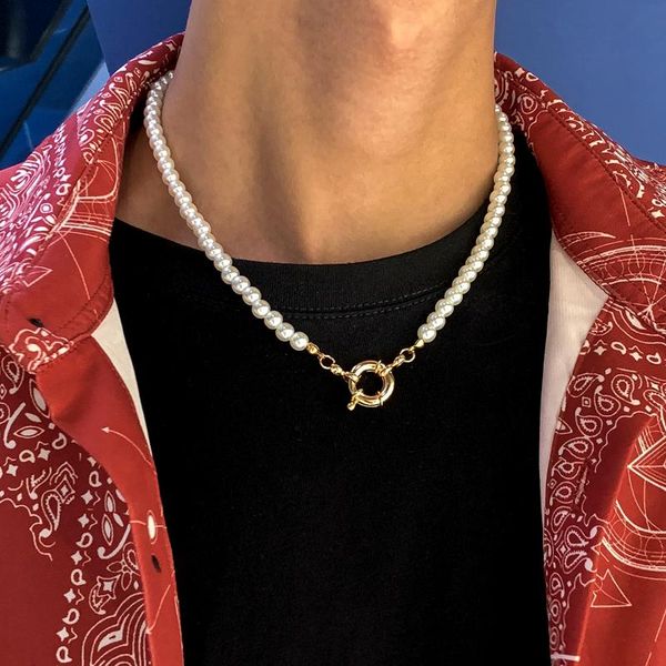 chokers ingemark elegant white imitation pearl beads choker clavicle chain necklace for women men wedding y2k jewelry collar 2021, Golden;silver
chokers ingemark elegant white imitation pearl beads choker clavicle chain necklace for women men wedding y2k jewelry collar 2021, Golden;silver