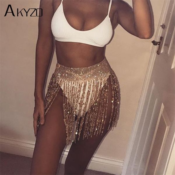 akyzo europe exaggerate rhinestone tassel skirt women a line metal handmade shining nightclub lady beach mini skirts 210310, Black
akyzo europe exaggerate rhinestone tassel skirt women a line metal handmade shining nightclub lady beach mini skirts 210310, Black