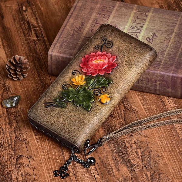 wallet type of women's vegetable tanned leather hand painted long lady's zipper bag, Red;black
wallet type of women's vegetable tanned leather hand painted long lady's zipper bag, Red;black