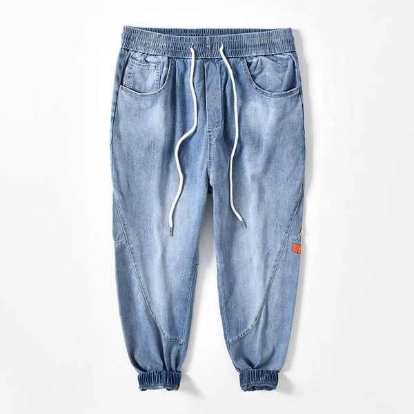 men spring fall new fashion elastic waist harem ankle length pants japan style blue taper jeans cotton trouser male
men spring fall new fashion elastic waist harem ankle length pants japan style blue taper jeans cotton trouser male