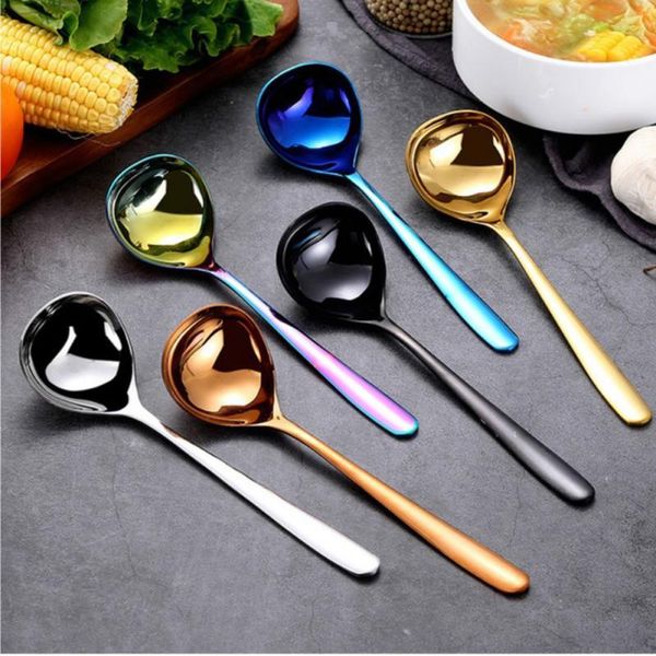 spoons stainless steel soup spoon sauce multi-purpose deepening large-headed long-handled noodle dessert honey mix
spoons stainless steel soup spoon sauce multi-purpose deepening large-headed long-handled noodle dessert honey mix