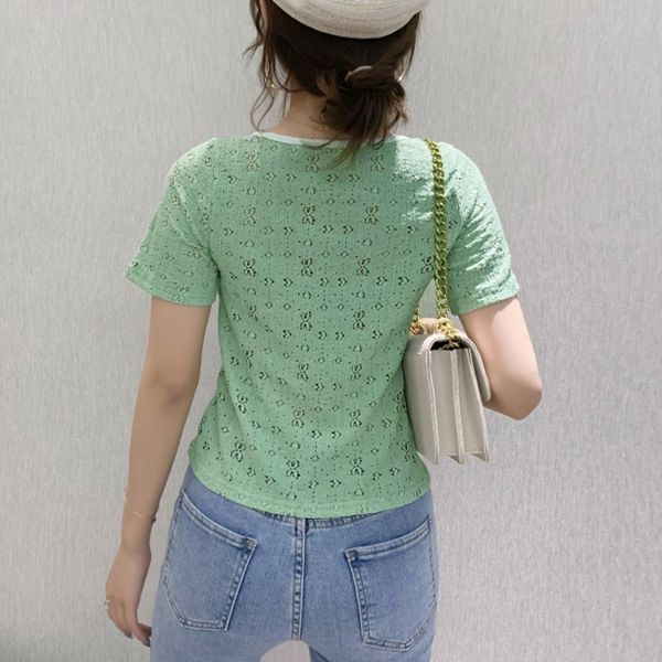 2021 new summer korean clothes t-shirt vintage v-neck lace drape button women ropa mujer shirt short sleeve tees t06410 0rlh, White
2021 new summer korean clothes t-shirt vintage v-neck lace drape button women ropa mujer shirt short sleeve tees t06410 0rlh, White