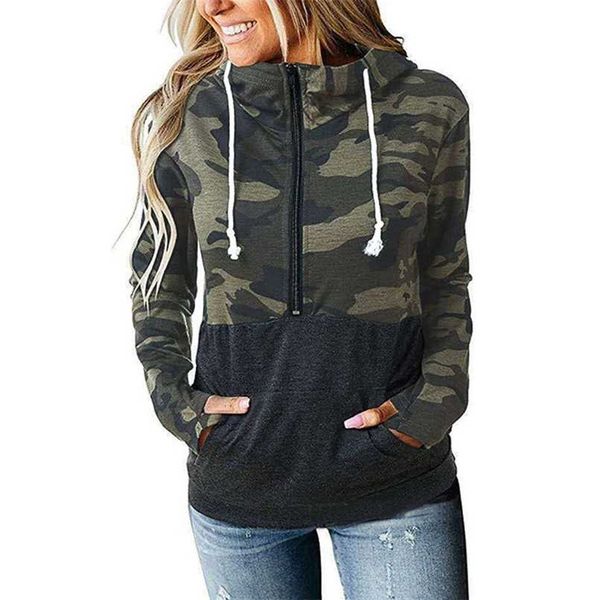 leopard camouflage print patchwork zipper pocket women long sleeved loose hooded sweatsirt fashion casual pullovers hoodies 211104, Black
leopard camouflage print patchwork zipper pocket women long sleeved loose hooded sweatsirt fashion casual pullovers hoodies 211104, Black