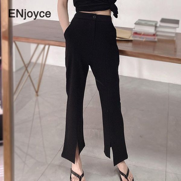 women's pants & capris vintage black skinny flare leg split women korean stylish high waist summer office lady elegant work wear trouse, Black;white
women's pants & capris vintage black skinny flare leg split women korean stylish high waist summer office lady elegant work wear trouse, Black;white