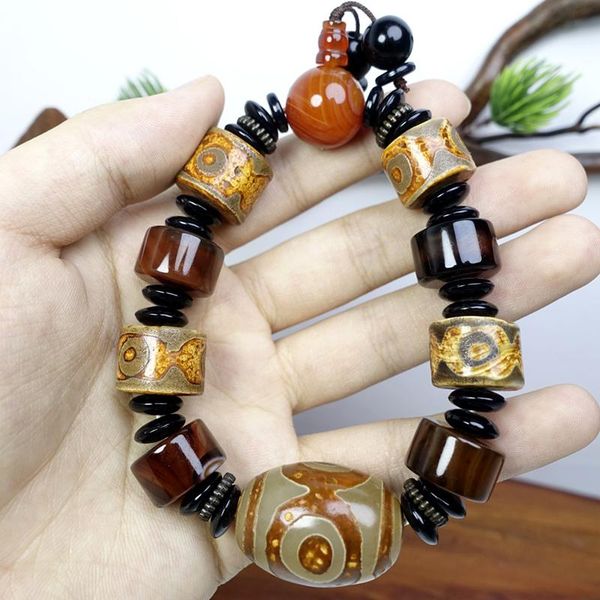 charm bracelets natural genuine silk dragon pattern day bead three nine eye agate old jade classic men bracelet ornament highquality buddha, Golden;silver
charm bracelets natural genuine silk dragon pattern day bead three nine eye agate old jade classic men bracelet ornament highquality buddha, Golden;silver
