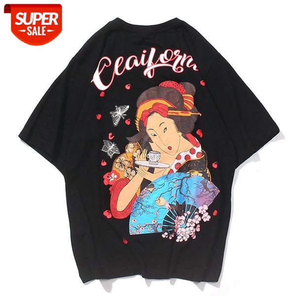 2021 summer t shirt men streetwear japanese geisha ukiyoe tshirts harajuku short sleeve fashion oversized tees #za3x, White;black
2021 summer t shirt men streetwear japanese geisha ukiyoe tshirts harajuku short sleeve fashion oversized tees #za3x, White;black