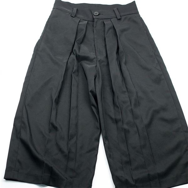 american european and skirt yamamoto yoshiji wide leg catwalk trendy men's loose casual pants cropped c0222, Black
american european and skirt yamamoto yoshiji wide leg catwalk trendy men's loose casual pants cropped c0222, Black