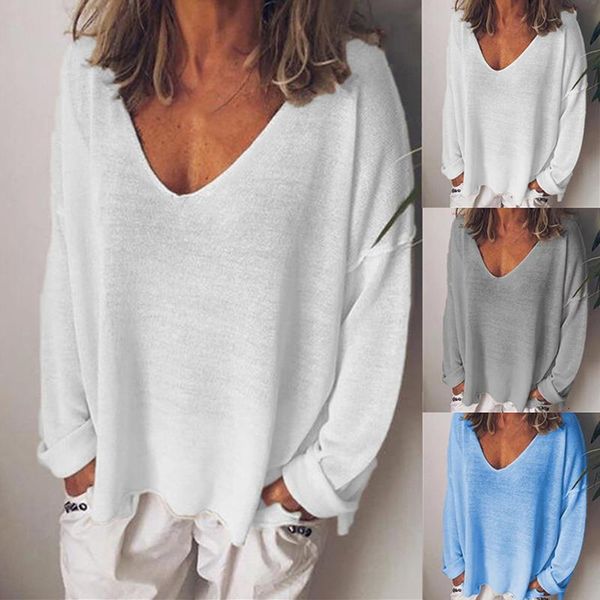 harajuku streetwear new fashion loose solid long sleeve v-neck new women's large size t-shirt drop shipping, White
harajuku streetwear new fashion loose solid long sleeve v-neck new women's large size t-shirt drop shipping, White