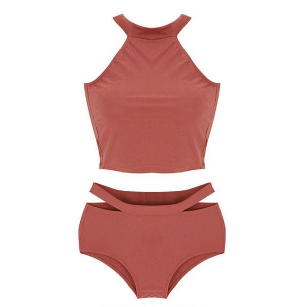 aisport women retro hollow solid color simple high waist halter cross strap bandage split bikini set swimsuit
aisport women retro hollow solid color simple high waist halter cross strap bandage split bikini set swimsuit