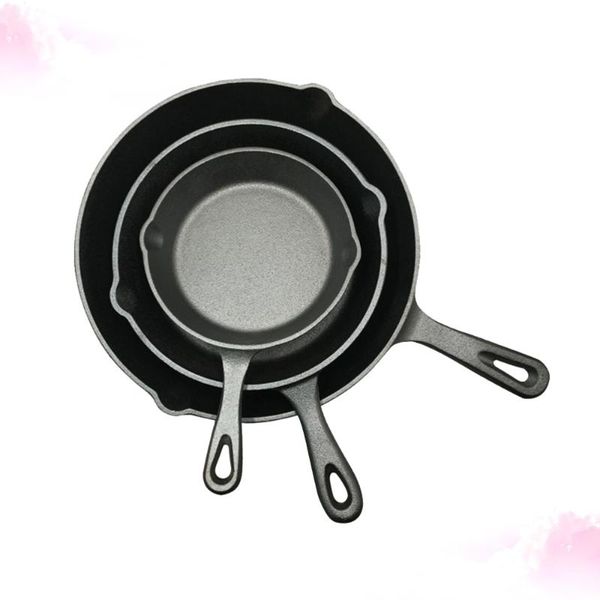 pans 3 pcs cast iron frying pan non-stick uncoated saucepan egg pancake cooking home kitchen outdoor bbq skillet (16cm/20cm/26cm)
pans 3 pcs cast iron frying pan non-stick uncoated saucepan egg pancake cooking home kitchen outdoor bbq skillet (16cm/20cm/26cm)