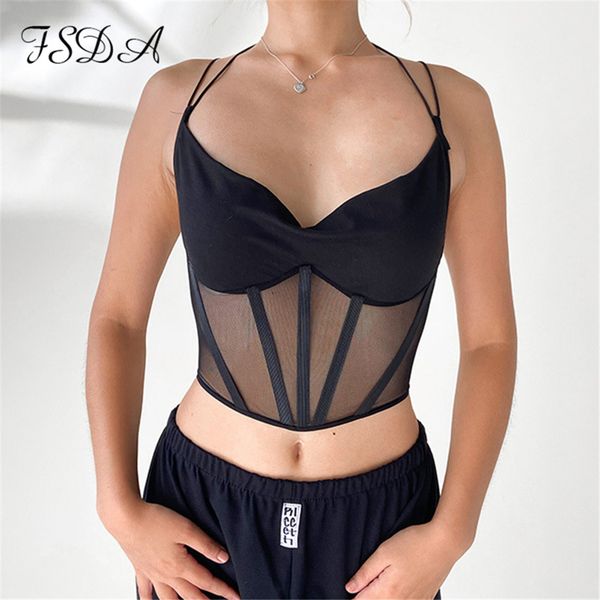 spaghetti strap mesh crop sleeveless summer black girdle backless women corset white 2021 bandage t shirt ladyhigh quality
spaghetti strap mesh crop sleeveless summer black girdle backless women corset white 2021 bandage t shirt ladyhigh quality