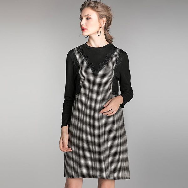 casual dresses dress laides winer autumn oversized 2021 women basic lace patchwork elegant party straight female 3xl, Black;gray
casual dresses dress laides winer autumn oversized 2021 women basic lace patchwork elegant party straight female 3xl, Black;gray