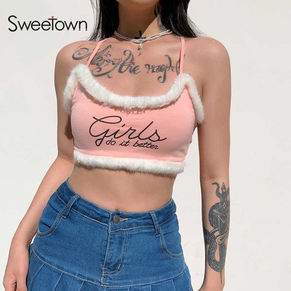 sweetown baby pink cute y2k cami women letter print 2000s aesthetic kawaii clothes sleeveless crop summer 2021, Black;white
sweetown baby pink cute y2k cami women letter print 2000s aesthetic kawaii clothes sleeveless crop summer 2021, Black;white
