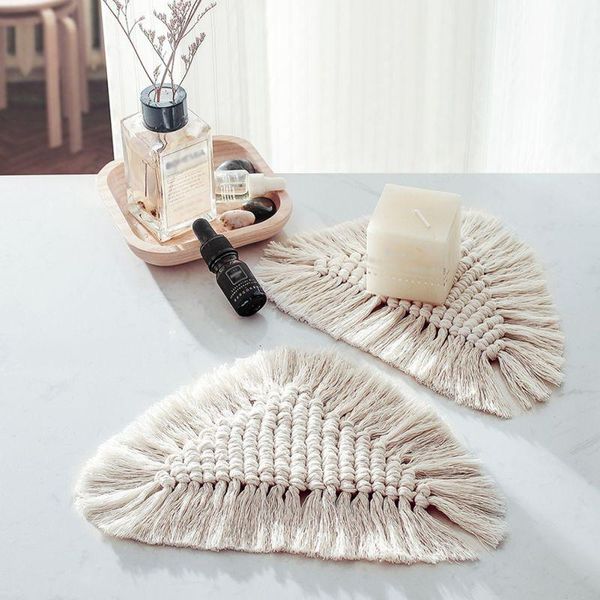 mats & pads handmade woven macrame cup pad bohemia table cotton braid insulation for kitchen decoration home decor supplies
mats & pads handmade woven macrame cup pad bohemia table cotton braid insulation for kitchen decoration home decor supplies