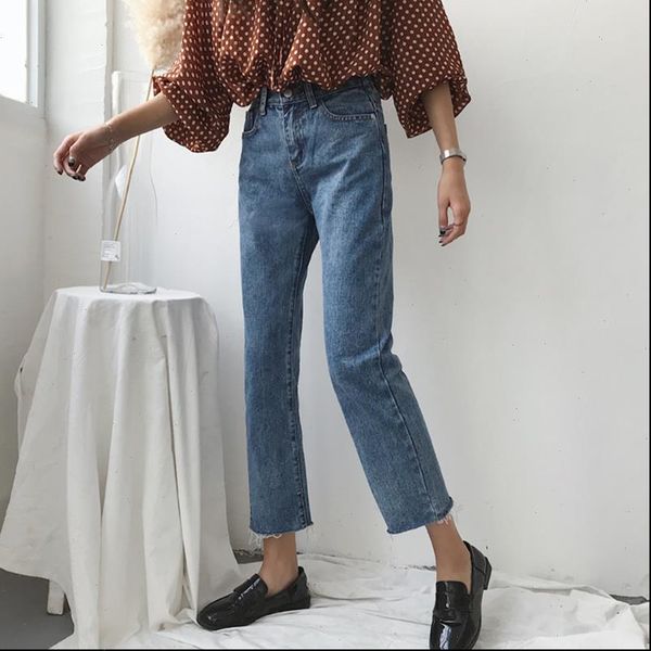 korean high waist straight jeans woman college style loose button casual jeans ladies simple solid slim womens jeans 2021, Blue
korean high waist straight jeans woman college style loose button casual jeans ladies simple solid slim womens jeans 2021, Blue