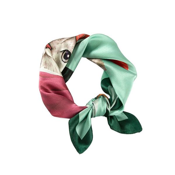 scarves 2021 silk small square women's hair tie band cartoon animal printed 53*53cm wrap customized present four seasons, Blue;gray
scarves 2021 silk small square women's hair tie band cartoon animal printed 53*53cm wrap customized present four seasons, Blue;gray