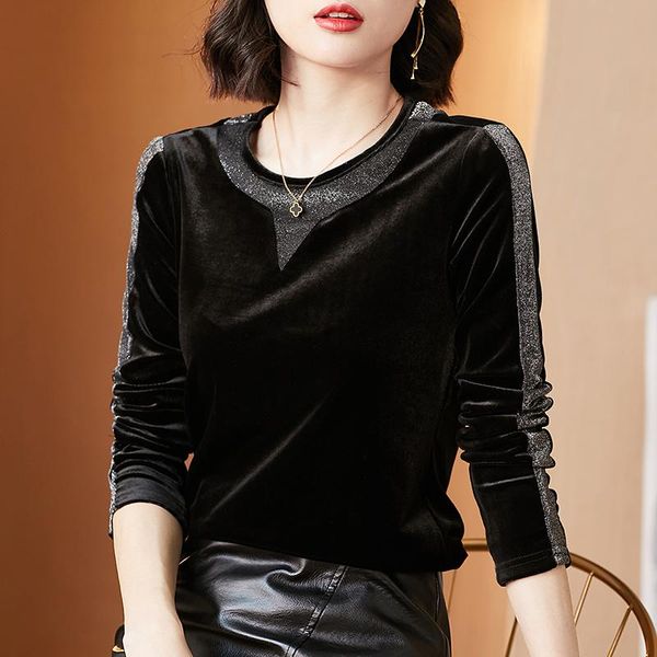 new 2021 autumn long sleeve women's t-shirt fashion casual velvet diamond black mesh plus size women clothing, White
new 2021 autumn long sleeve women's t-shirt fashion casual velvet diamond black mesh plus size women clothing, White