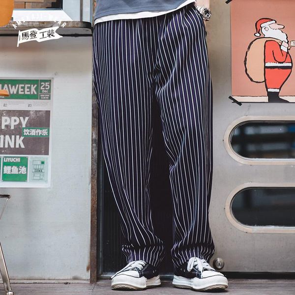 men's pants retro striped for men loose drape chef pant non-iron anti-wrinkle thin casual trendy, Black
men's pants retro striped for men loose drape chef pant non-iron anti-wrinkle thin casual trendy, Black
