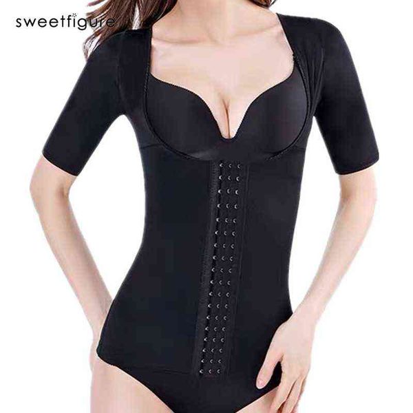 women slimming underwear arm shaper tummy control waist trainer postpartum recovery shapewear back shoulder corrector vest 211112, Black;white
women slimming underwear arm shaper tummy control waist trainer postpartum recovery shapewear back shoulder corrector vest 211112, Black;white