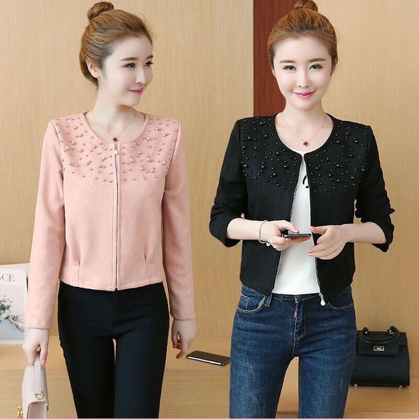 women's jackets beaded coat women jacket 2021 coats short slim spring and autumn female outerwear black pink, Black;brown
women's jackets beaded coat women jacket 2021 coats short slim spring and autumn female outerwear black pink, Black;brown