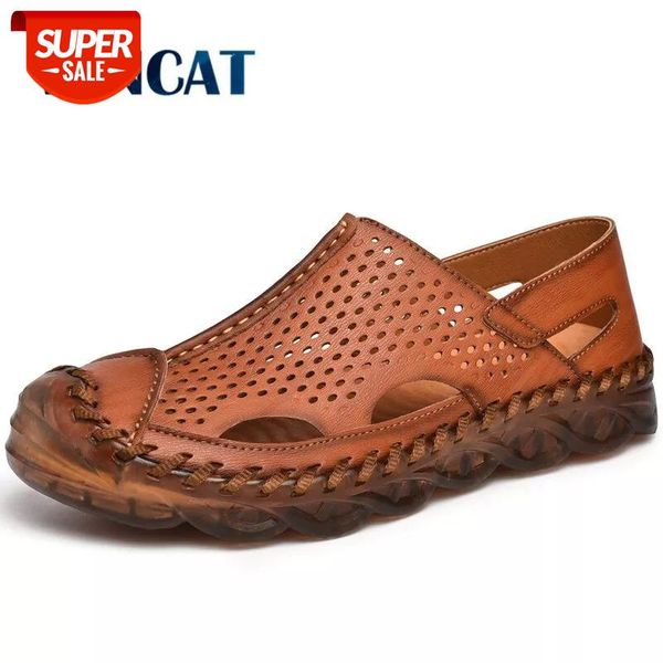 summer genuine leather men's sandals handmade classic men slippers walking beach sandalias outdoor men roman sandals size 38-46 #g31p, Black
summer genuine leather men's sandals handmade classic men slippers walking beach sandalias outdoor men roman sandals size 38-46 #g31p, Black