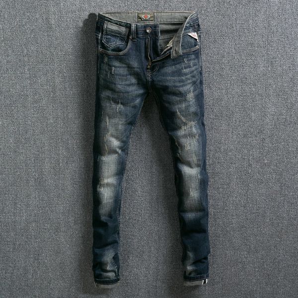 2021 new desenhador do vintage slim fit branco lavado rasgado de brim dos homens denim calas afligido retro cor 4sk1, Blue
2021 new desenhador do vintage slim fit branco lavado rasgado de brim dos homens denim calas afligido retro cor 4sk1, Blue