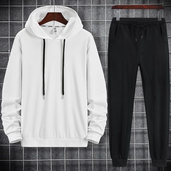 men's tracksuits hooded tracksuit men 2 piece set 2021 spring solid sportswear sweatshirt black jogging sweatpants, Gray
men's tracksuits hooded tracksuit men 2 piece set 2021 spring solid sportswear sweatshirt black jogging sweatpants, Gray