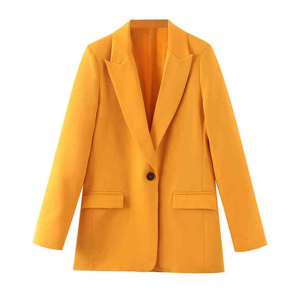 women's suits & blazers chic long sleeve women blazer jacket pocket single button office ladies yellow casual streetwear female outwear, White;black
women's suits & blazers chic long sleeve women blazer jacket pocket single button office ladies yellow casual streetwear female outwear, White;black