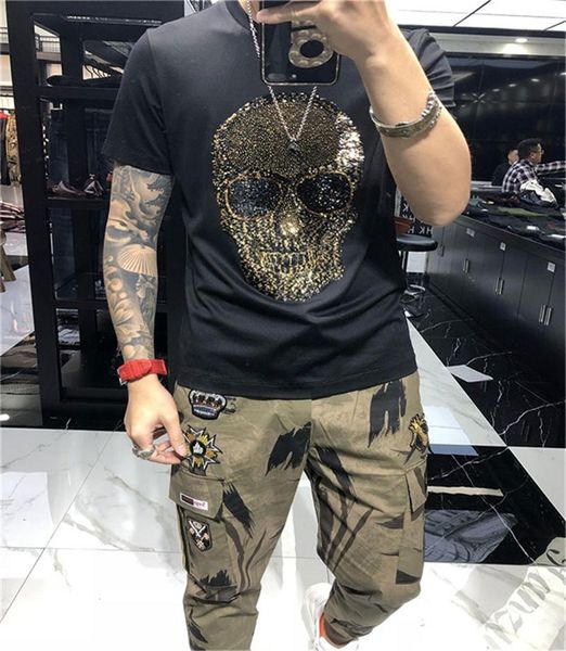 men's t-shirts fashion 100% cotton skull t-shirt summer short sleeve shirt rhinestone, White;black
men's t-shirts fashion 100% cotton skull t-shirt summer short sleeve shirt rhinestone, White;black