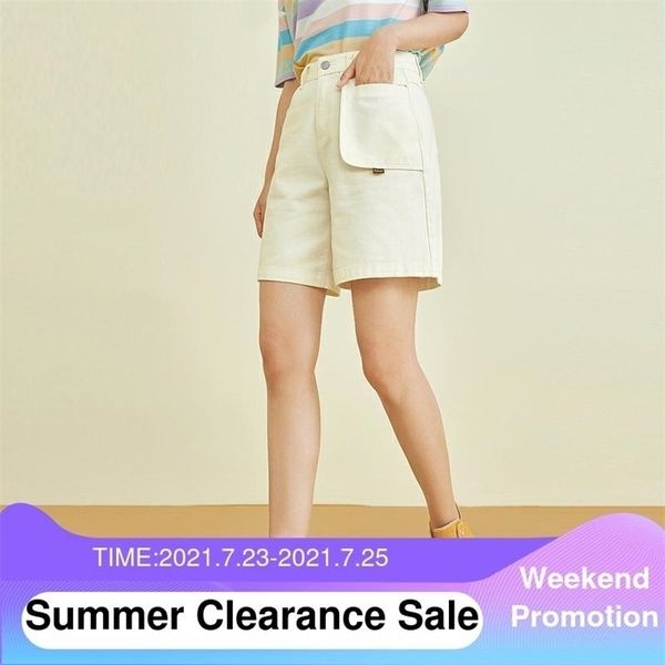 inman summer women's shorts casual retro literary style creative stitching pocket wide cuffs cotton pure color bottoms 210724, White;black
inman summer women's shorts casual retro literary style creative stitching pocket wide cuffs cotton pure color bottoms 210724, White;black