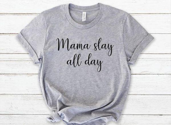 mama slay all day print mens t shirt and womens women cotton casual funny for lady yong girl tee, White;black
mama slay all day print mens t shirt and womens women cotton casual funny for lady yong girl tee, White;black