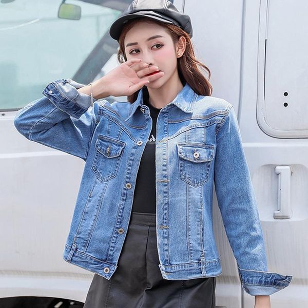 new loose elastic plus size denim women spring and autumn jacket trendy single-breasted retro blue long-sleeved short jacket, Black;brown
new loose elastic plus size denim women spring and autumn jacket trendy single-breasted retro blue long-sleeved short jacket, Black;brown